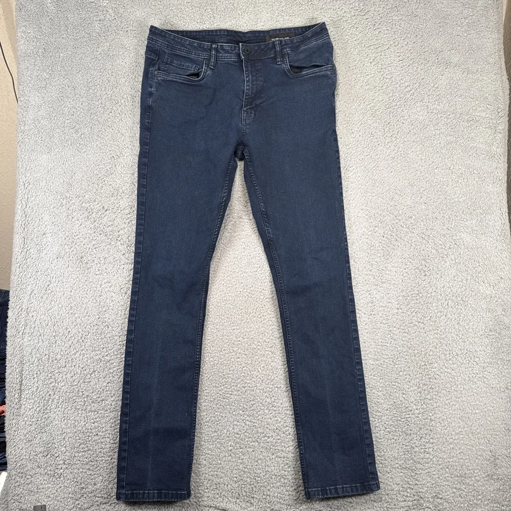 The Perfect Jean NYC‎ Slim Fit Jeans Mens 36x36 Blue Dark Wash Stretch Denim